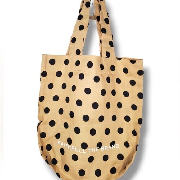 Faithful The Brand Tote Bag La Saison Polka Dot Handmade - Picture 8 of 15